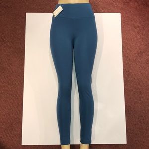Denim Blue Scrunched Leggings Active Wear